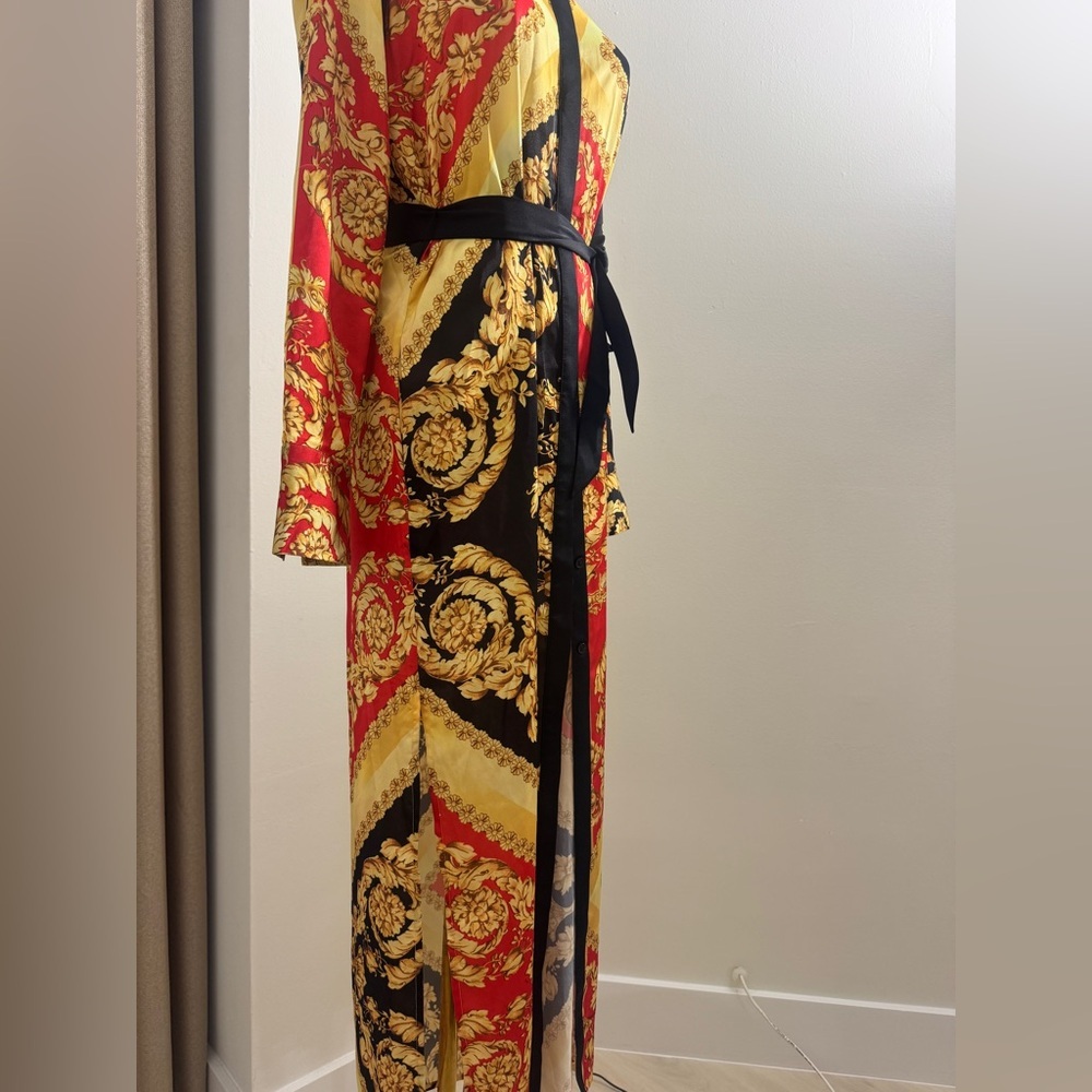 Marciano Gold and Red Slit Resort Gown - Picture 5 of 5